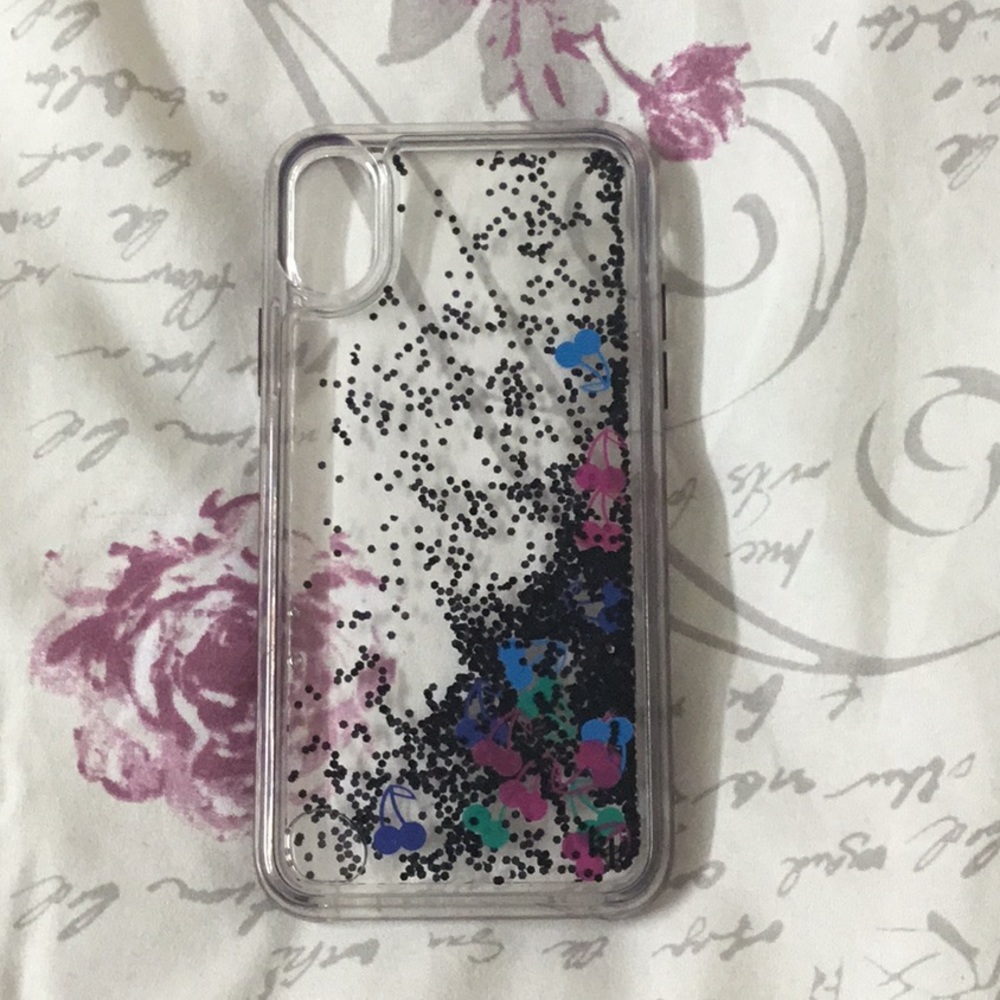 Cherry blossom glitter phone case